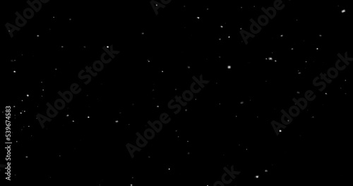 abstract Flying dust particles on a black background 3d rendering