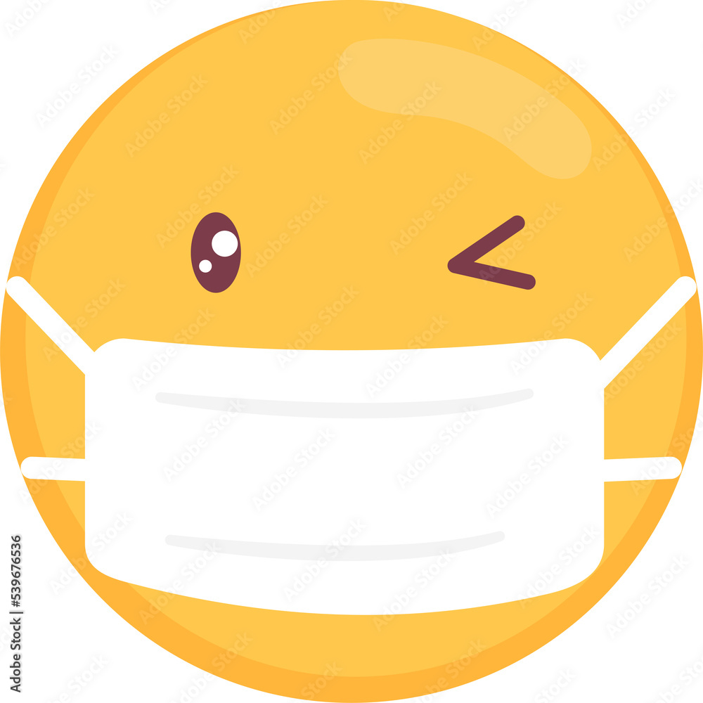 Emoji Face with Mask Illustration Emoji Face with Mask Illustration
