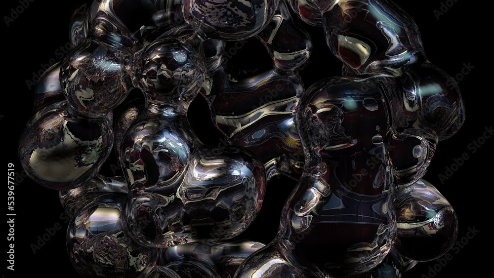 3D rendering abstract artistic surreal object based on metabolic spheres in the process of fusion 3D rendering abstract artistic surreal object based on metabolic spheres in the process of fusion