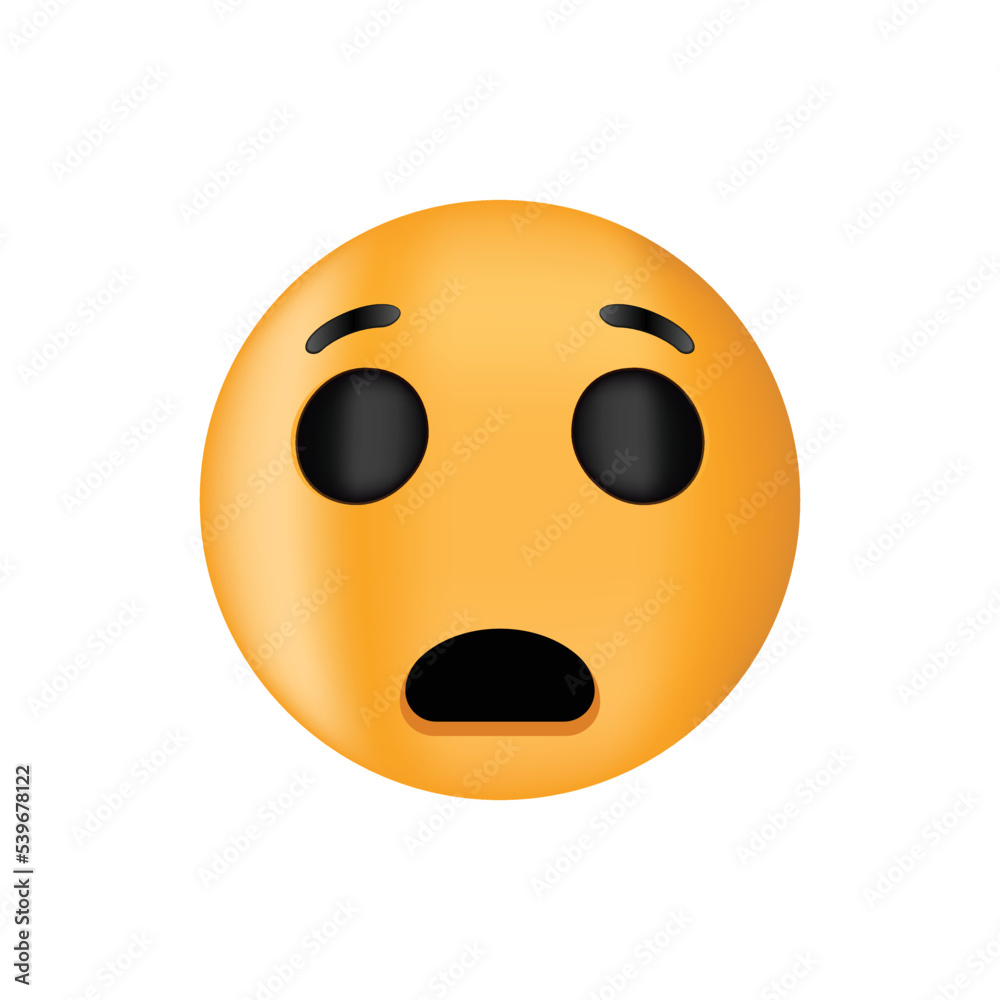 Fototapeta premium 3d smiley with a shock