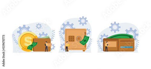 Flat Bundle Finance Design Illustration