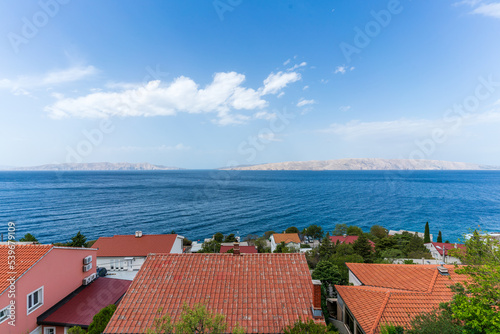 View at the Island Krk from Senj, Croatia