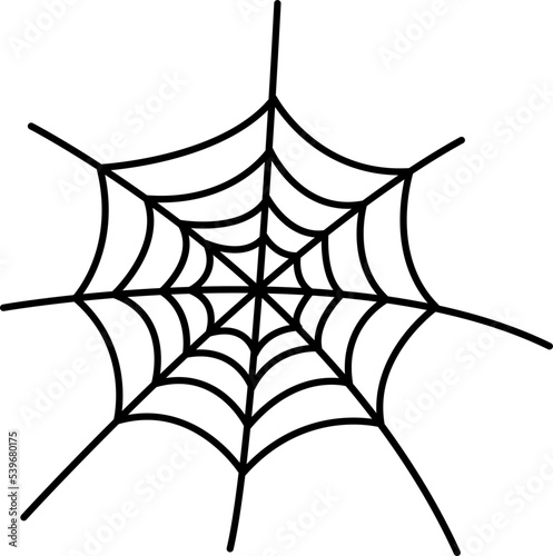 Spider web doodle icon