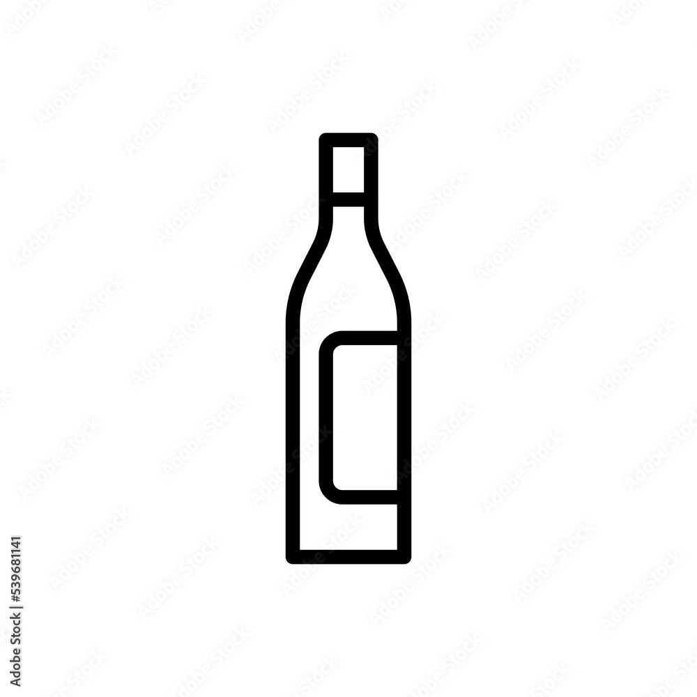 Alcohol line icon. Bottle, glass, leaf, wine, grape, clock, time, aging, restaurant. Drink concept. Vector black line icon on a white background Alcohol line icon. Bottle, glass, leaf, wine, grape, clock, time, aging, restaurant. Drink concept. Vector black line icon on a white background