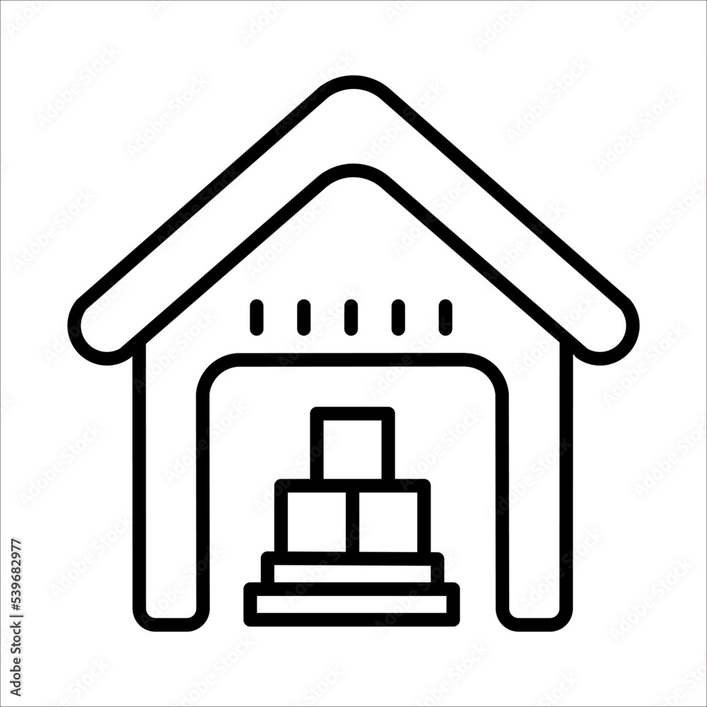 Warehouse Icon Logo Design Vector Template Illustration Sign And Symbol Warehouse Icon Logo Design Vector Template Illustration Sign And Symbol