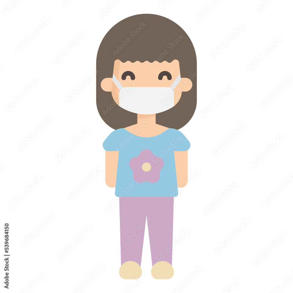girl wearing face mask