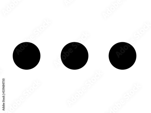 Menu three horizontal dots continue more icon 