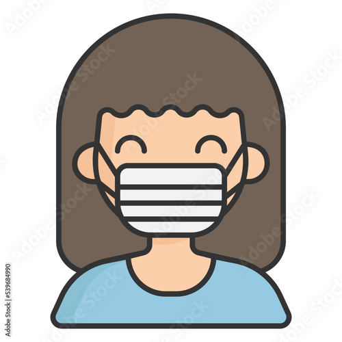 girl wearing face mask