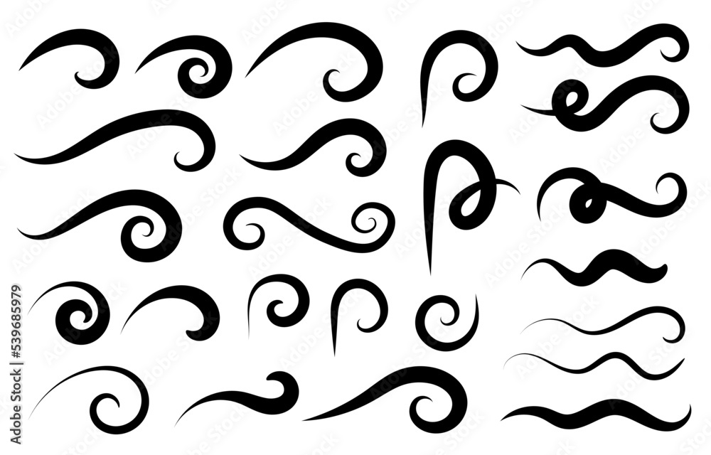 Beautiful set of decorative swirls and ornaments for your design vector illustration