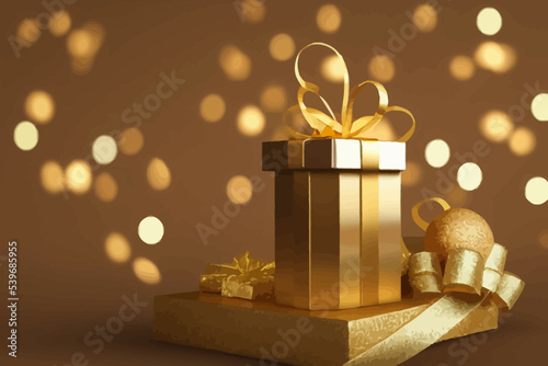 3d podium display christmas background for product