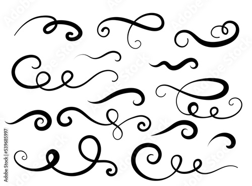 Beautiful set of decorative swirls and ornaments for your design vector illustration