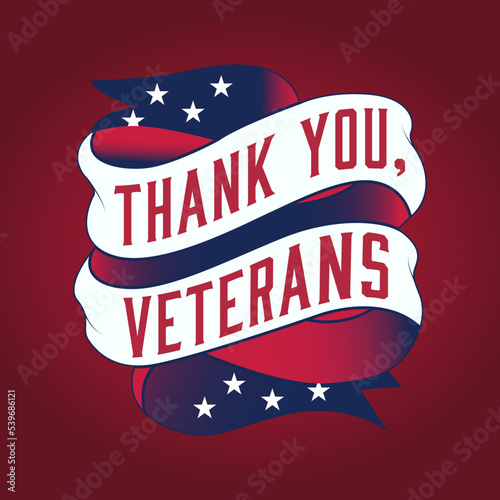 Thank you veterans ribbon vintage