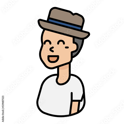man in panama hat