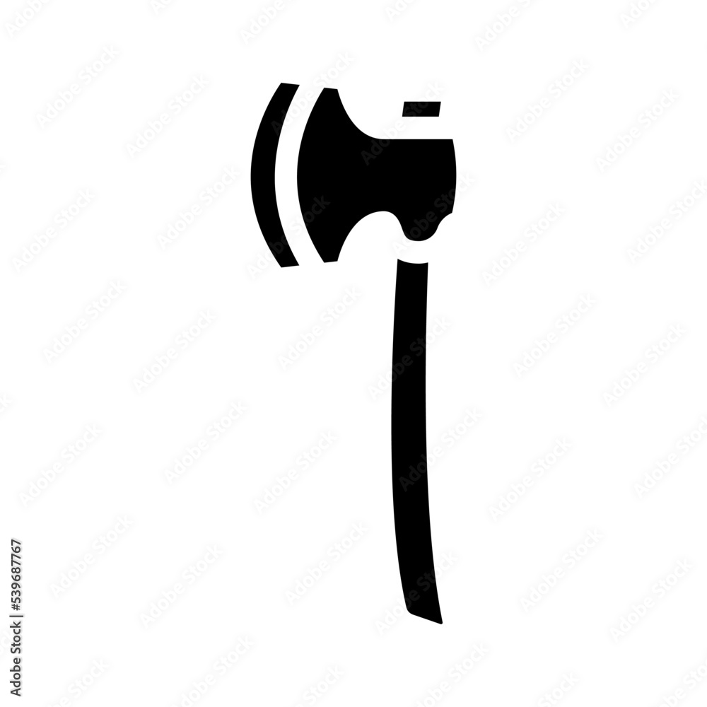 broad axe hatchet glyph icon vector. broad axe hatchet sign. isolated symbol illustration broad axe hatchet glyph icon vector. broad axe hatchet sign. isolated symbol illustration