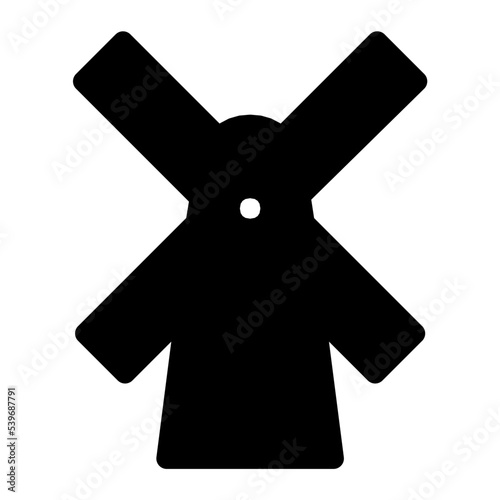 Windmill Flat Vector Icon