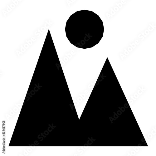 Mountains Flat Vector Icon