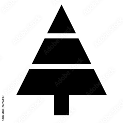 Poplar Tree Flat Vector Icon