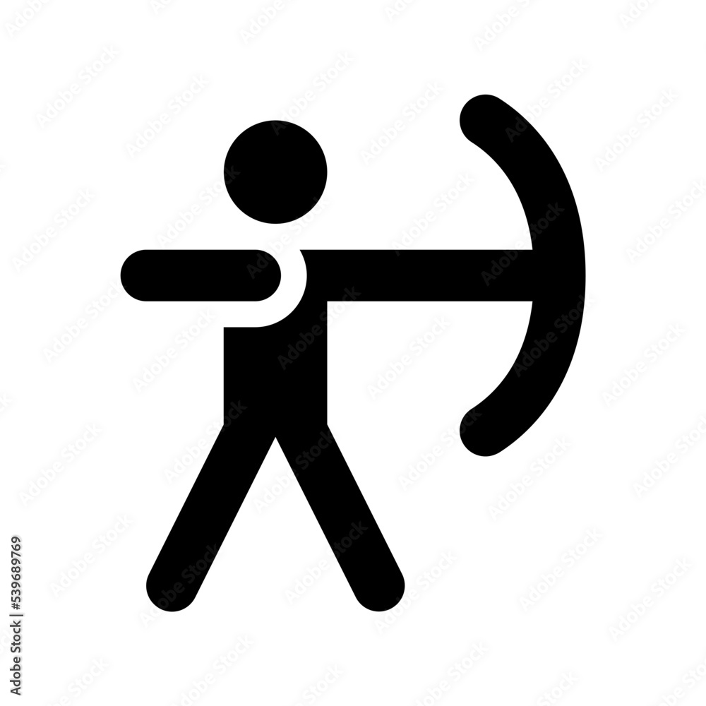 Archery Player Vector Icon Archery Player Vector Icon