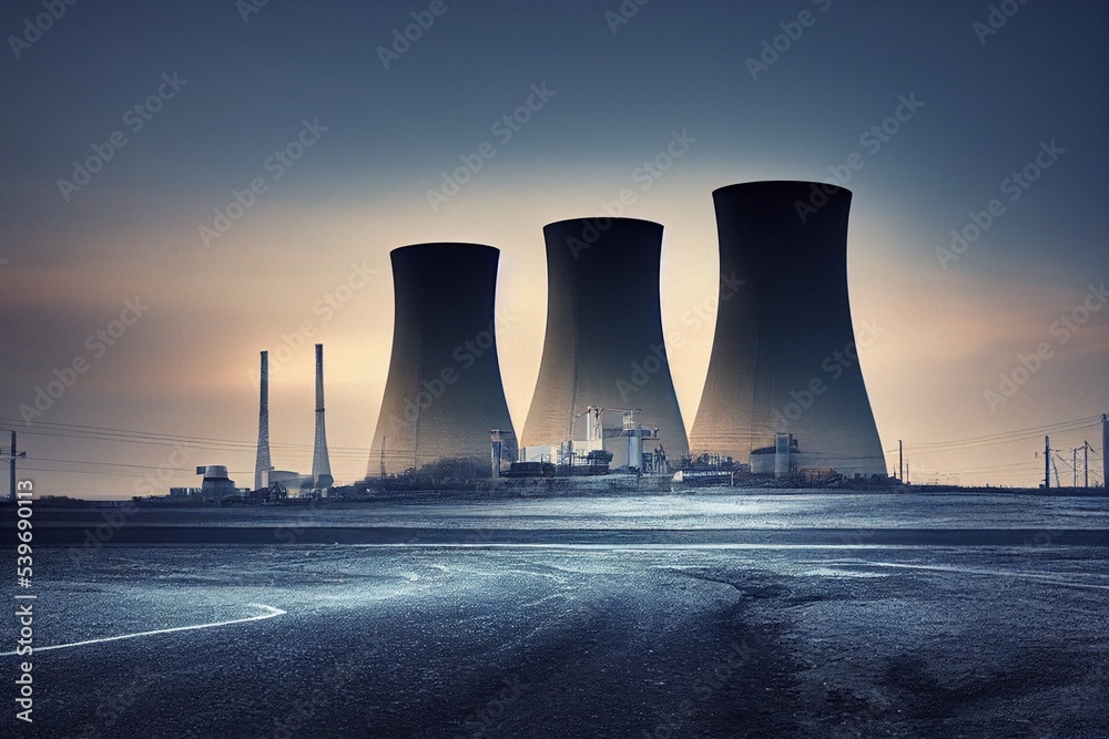 © Schneestarre - Midjourney render of a nuclear power plant © Schneestarre - Midjourney render of a nuclear power plant