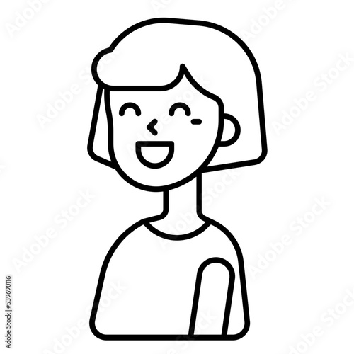 short hair woman