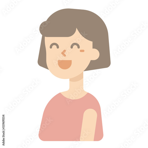 short hair woman