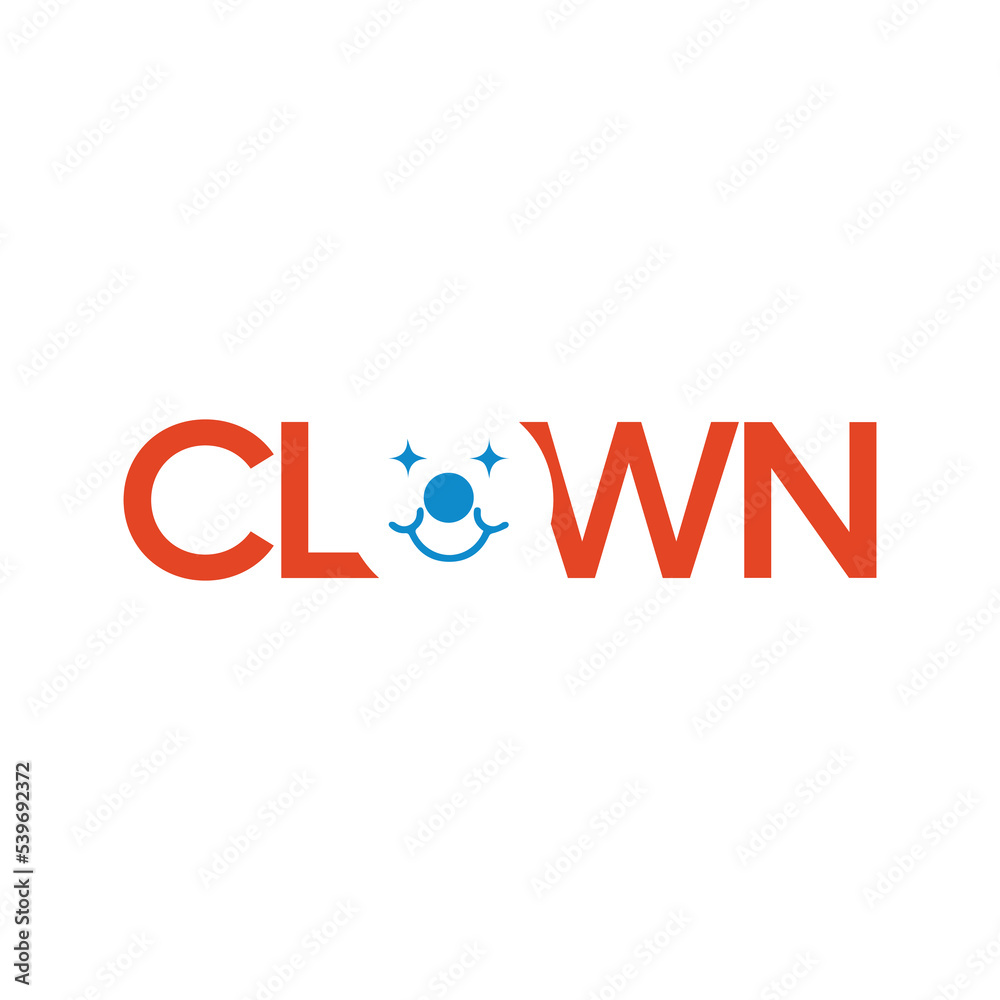 Fototapeta premium clown joker logo icon design vector illustration