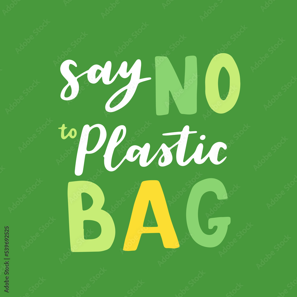 Vector hand drawn lettering. Plastic Free Future for shopping, storage. Flat style illustration for eco store, organic food shop, local market banner, vegan site Vector hand drawn lettering. Plastic Free Future for shopping, storage. Flat style illustration for eco store, organic food shop, local market banner, vegan site