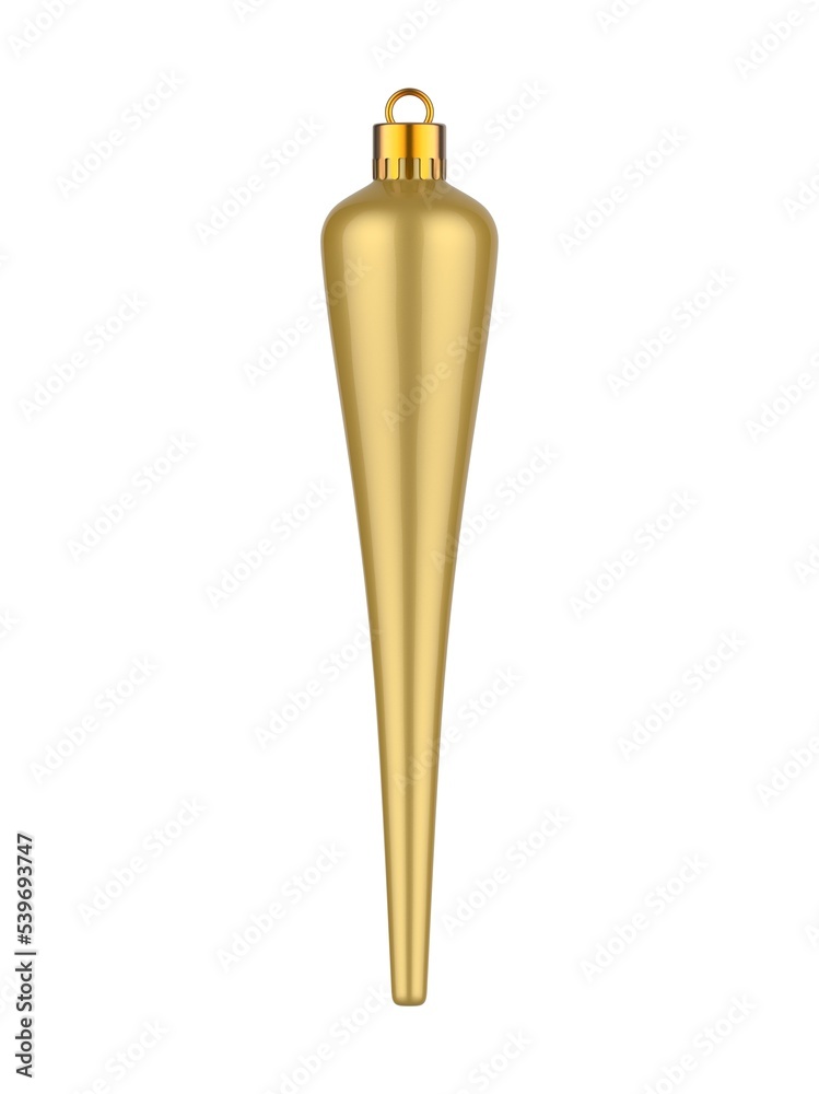 Naklejka premium Blank Christmas Ornament template, 3d render illustration.