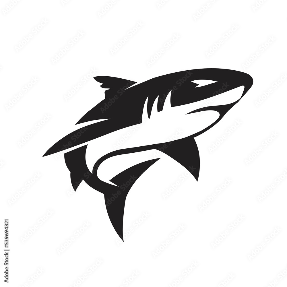 abstract simple shark vector abstract simple shark vector