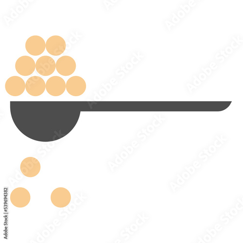 bubble milk tea spoon icon