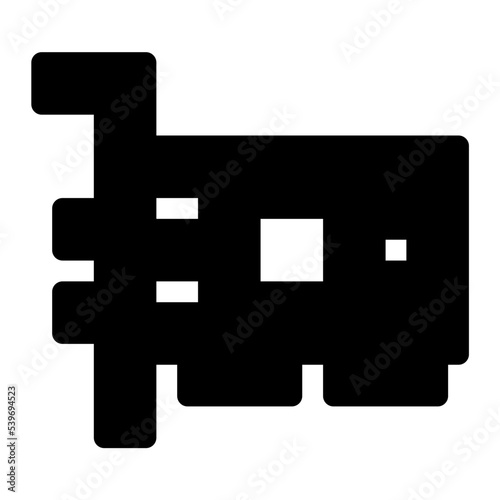 Lan Card Flat Vector Icon