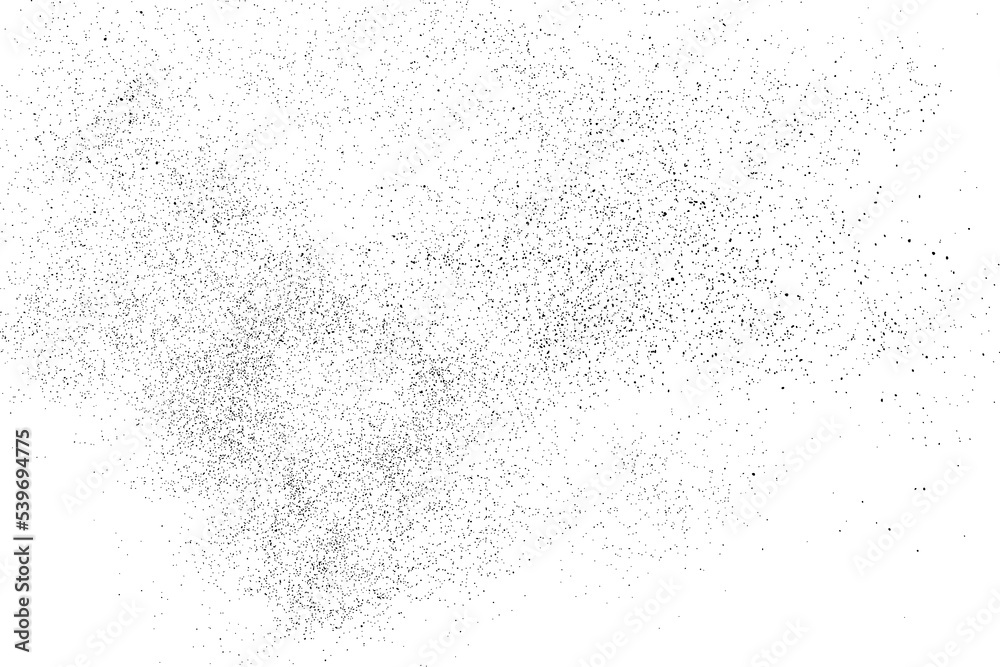 Obraz premium Distressed black texture. Dark grainy texture on white background. Dust overlay textured. Grain noise particles. Rusted white effect. Grunge design elements. Vector illustration, EPS 10.