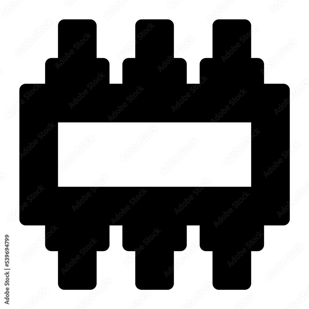 Integrated Circuit Flat Vector Icon