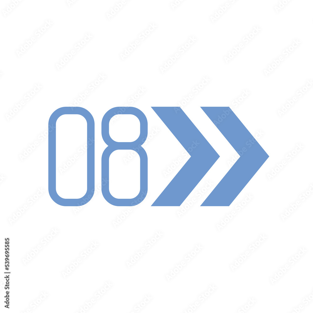 Number Info-graphic Bullet point 8, Arrow Shape number, Arrow Infographic Number. Number Info-graphic Bullet point 8, Arrow Shape number, Arrow Infographic Number.
