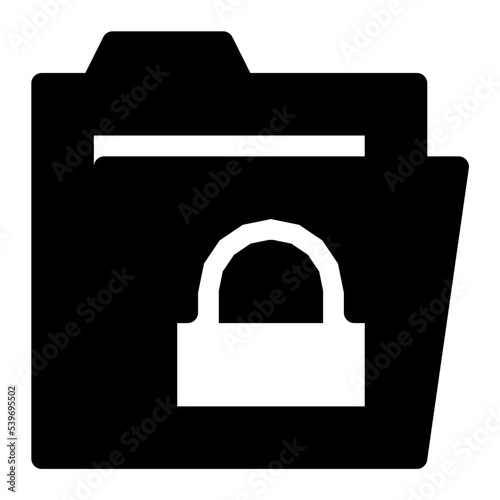 Locked Folder Flat Vector Icon