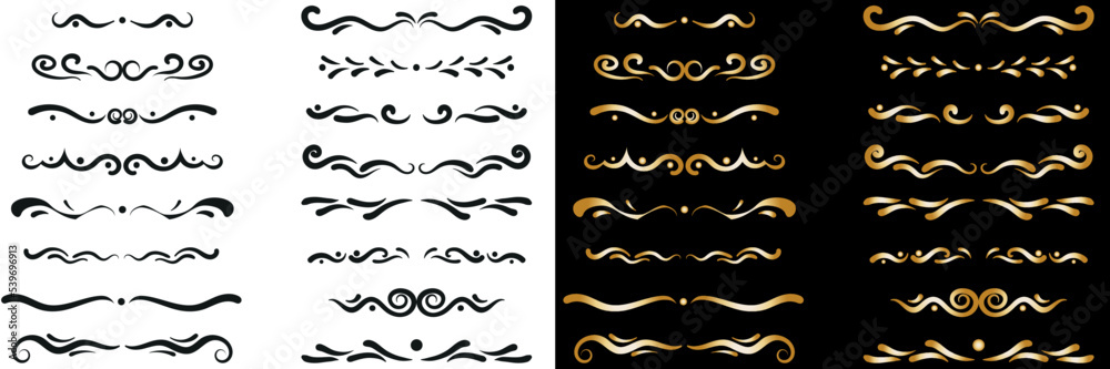 Set of text delimiters for your projects. Vector illustration. Vector illustration Set of text delimiters for your projects. Vector illustration. Vector illustration