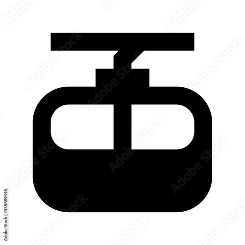 Cable Car Flat Vector Icon