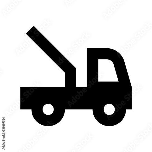 Tow Truck Flat Vector Icon