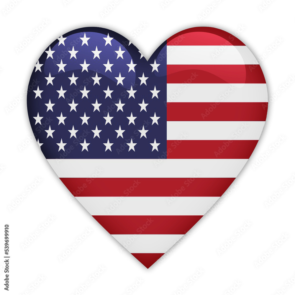 USA Flag Love Symbol USA Flag Love Symbol