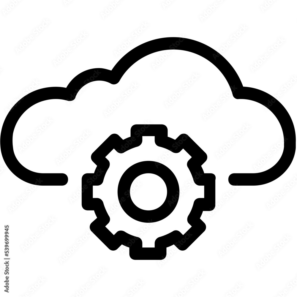 cloud setting icon cloud setting icon