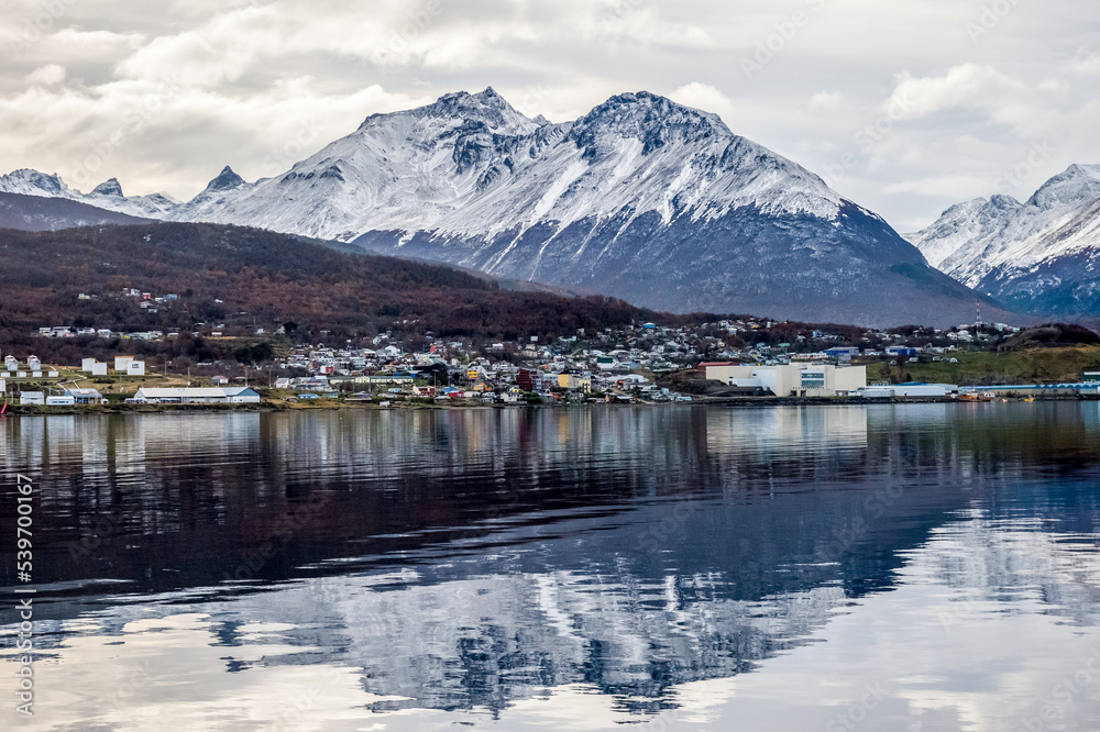 View of Tierra del Fuego province in Argentina. Nature of South America