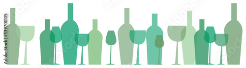 Wine bottle icon or silhouette. Alcohol symbol. Vector illustration.abstract background