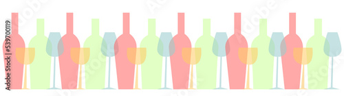 Wine bottle icon or silhouette. Alcohol symbol. Vector illustration.abstract background