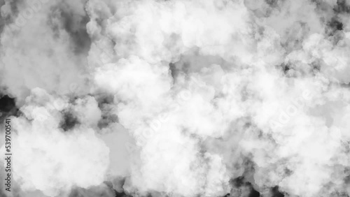 looped animation white clouds black background. 2d