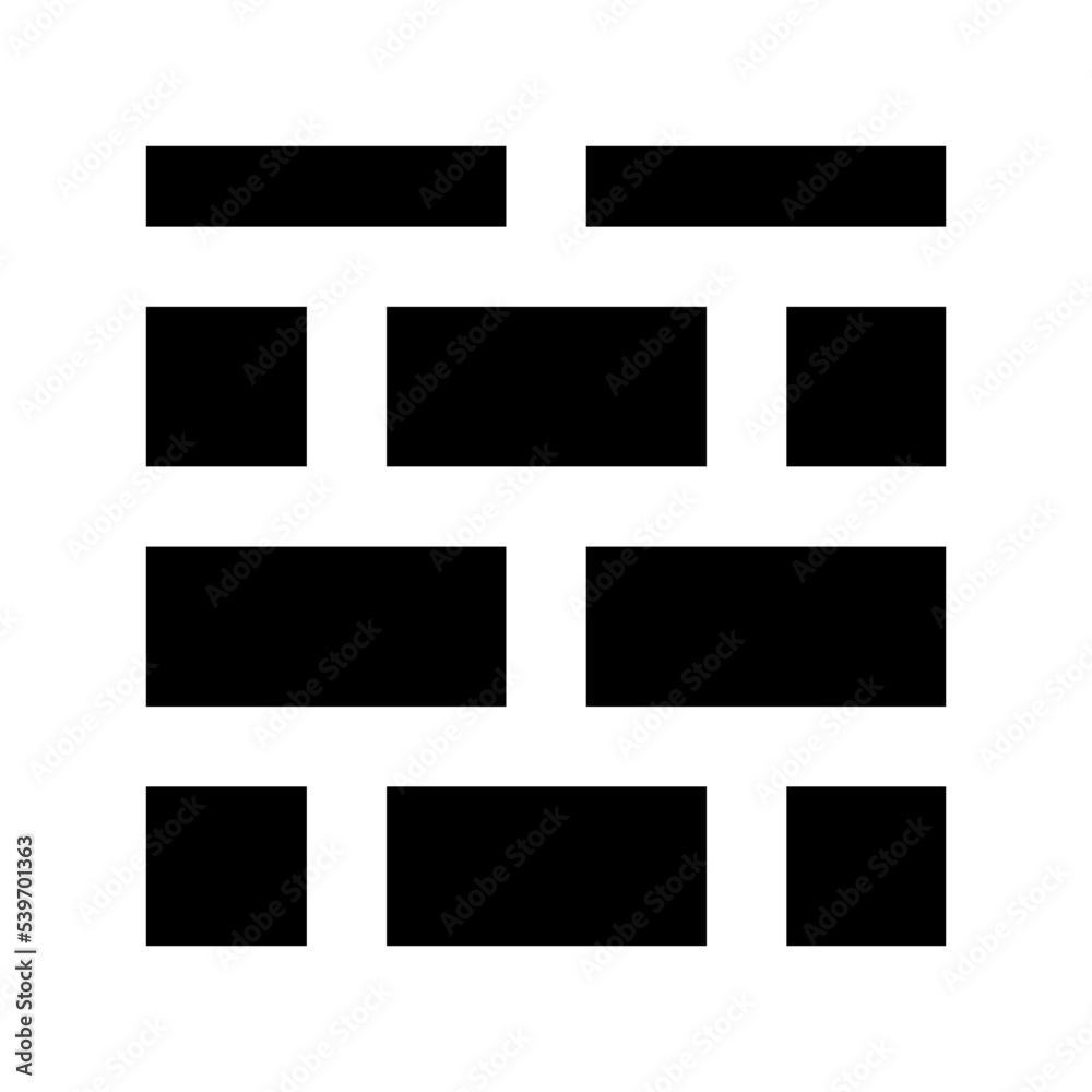 Bricks Wall Flat Vector Icon Bricks Wall Flat Vector Icon
