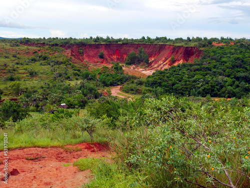 Landschaftspark Tsingy Rouge,  Red Tsingy,  Erosion, Felsformationen in der Nähe von Antsiranana (Diego-Suarez), Madagaskar, Afrika photo