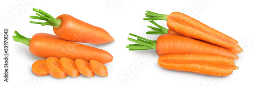 Carrot isolated on white background and full depth of field