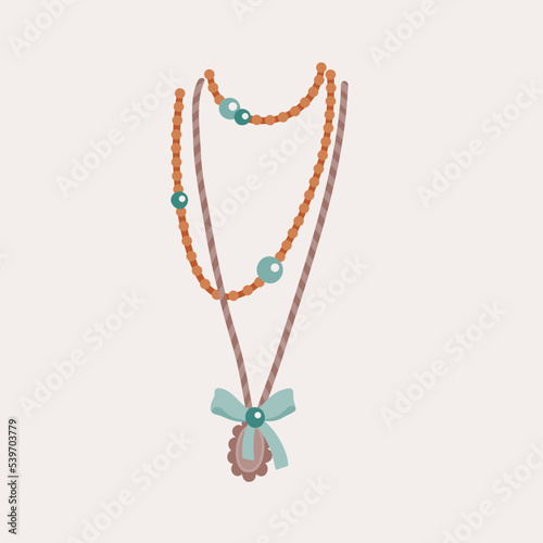 Boho golden necklace