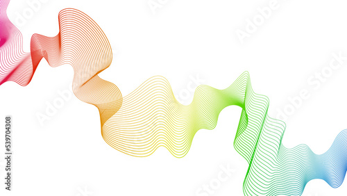 Abstract backdrop with wave gradient lines
