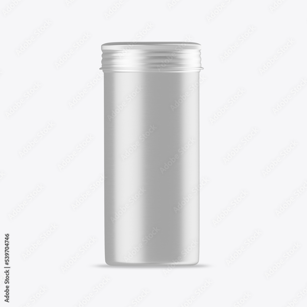 Colored Tin Mockup. 3D render